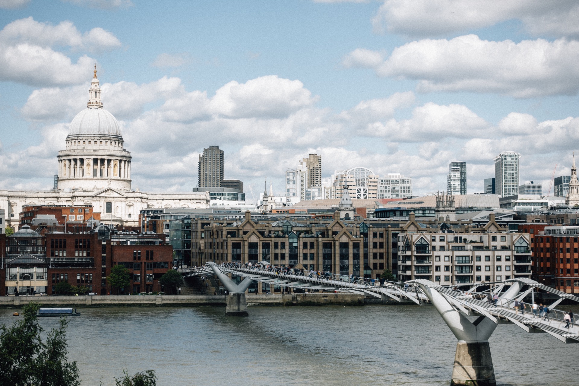 People walking across Millennium Bridge in London, representing the modern workforce