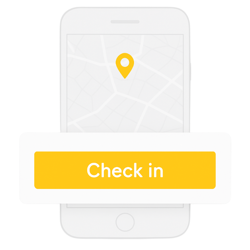 Check-in mobile feature