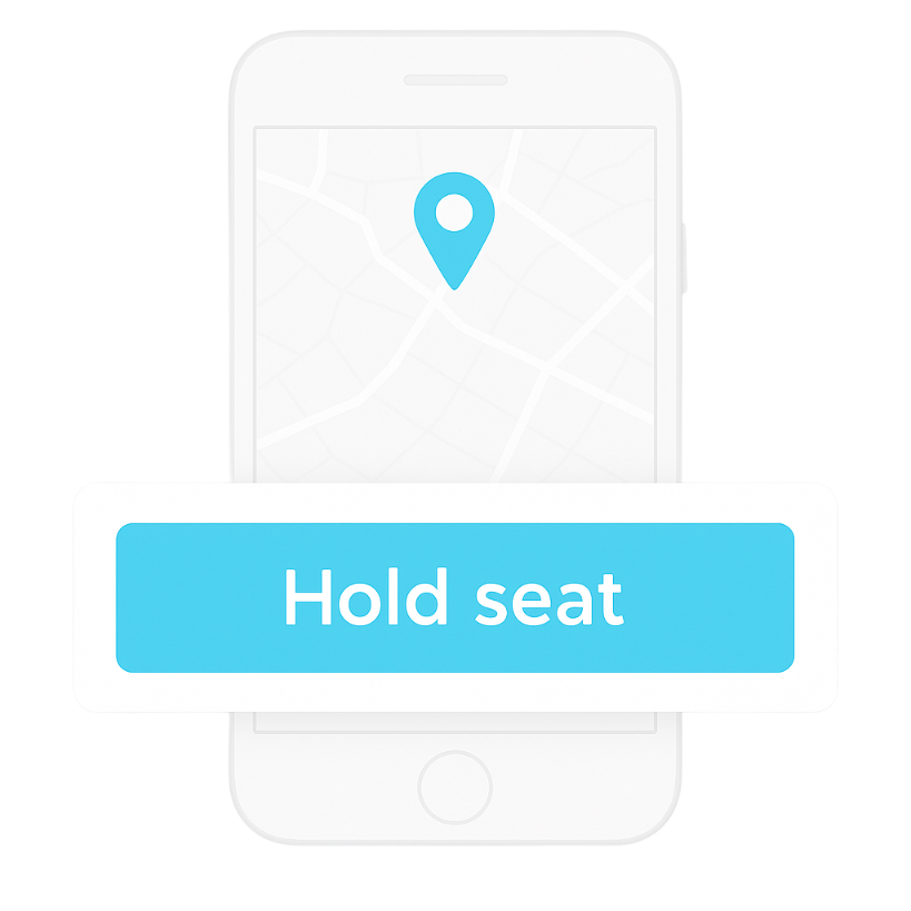 Hold seat mobile feature