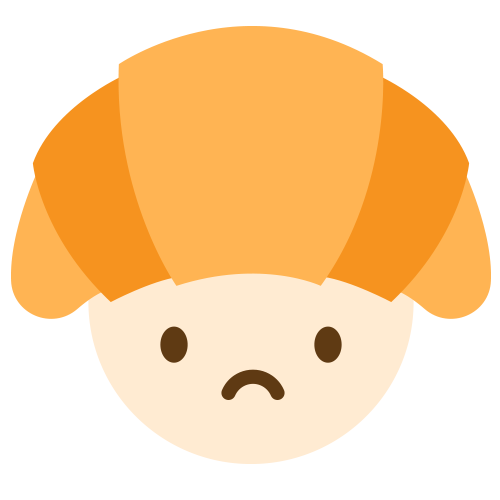 Sad Croissant mascot