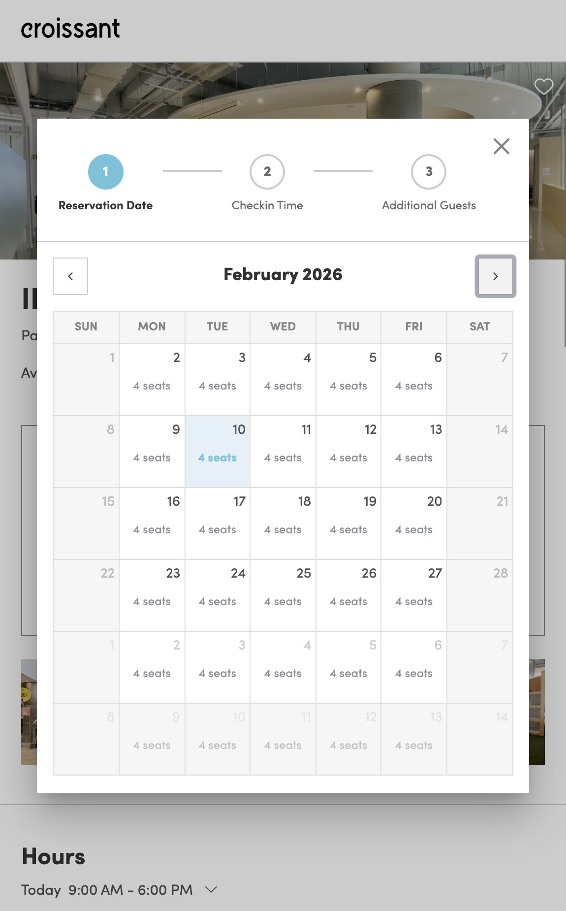 Reserve seat feature showing advance booking interface