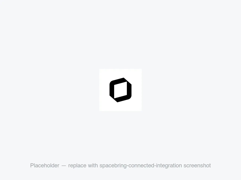 Connected Spacebring integration showing available conference room resources to map