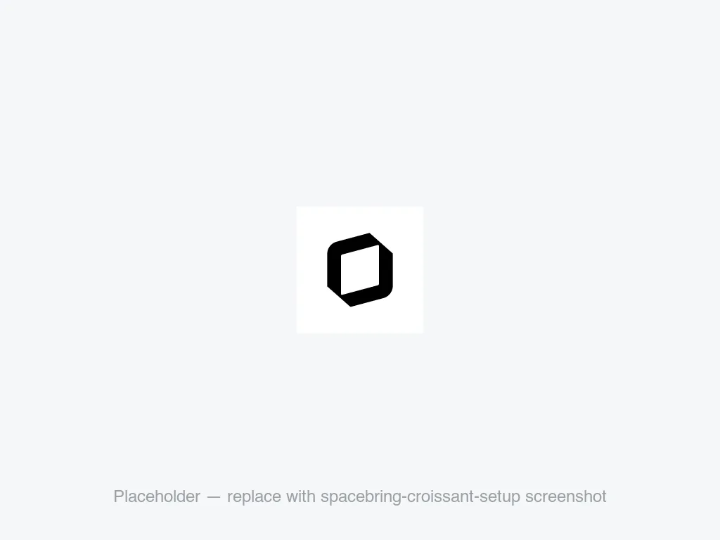 Configure Spacebring dialog in the Croissant partner dashboard