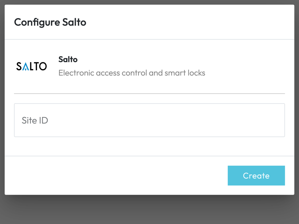 Croissant Portal — Salto KS configuration with the Site ID field