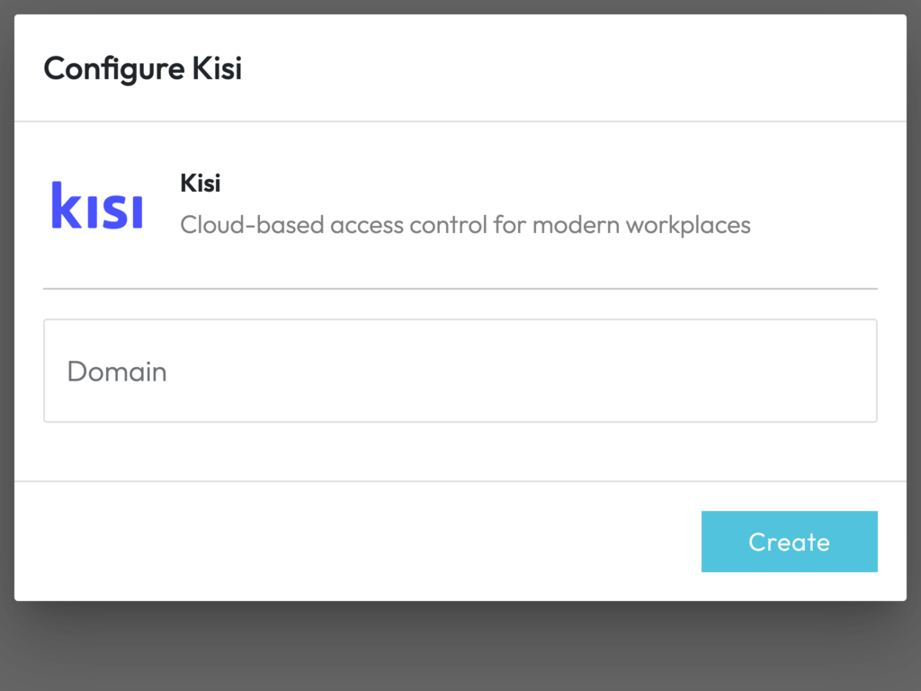 Croissant Portal — Kisi configuration with the Domain field