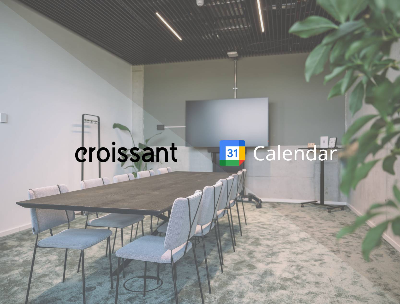Croissant and Google Calendar integration for coworking meeting room booking