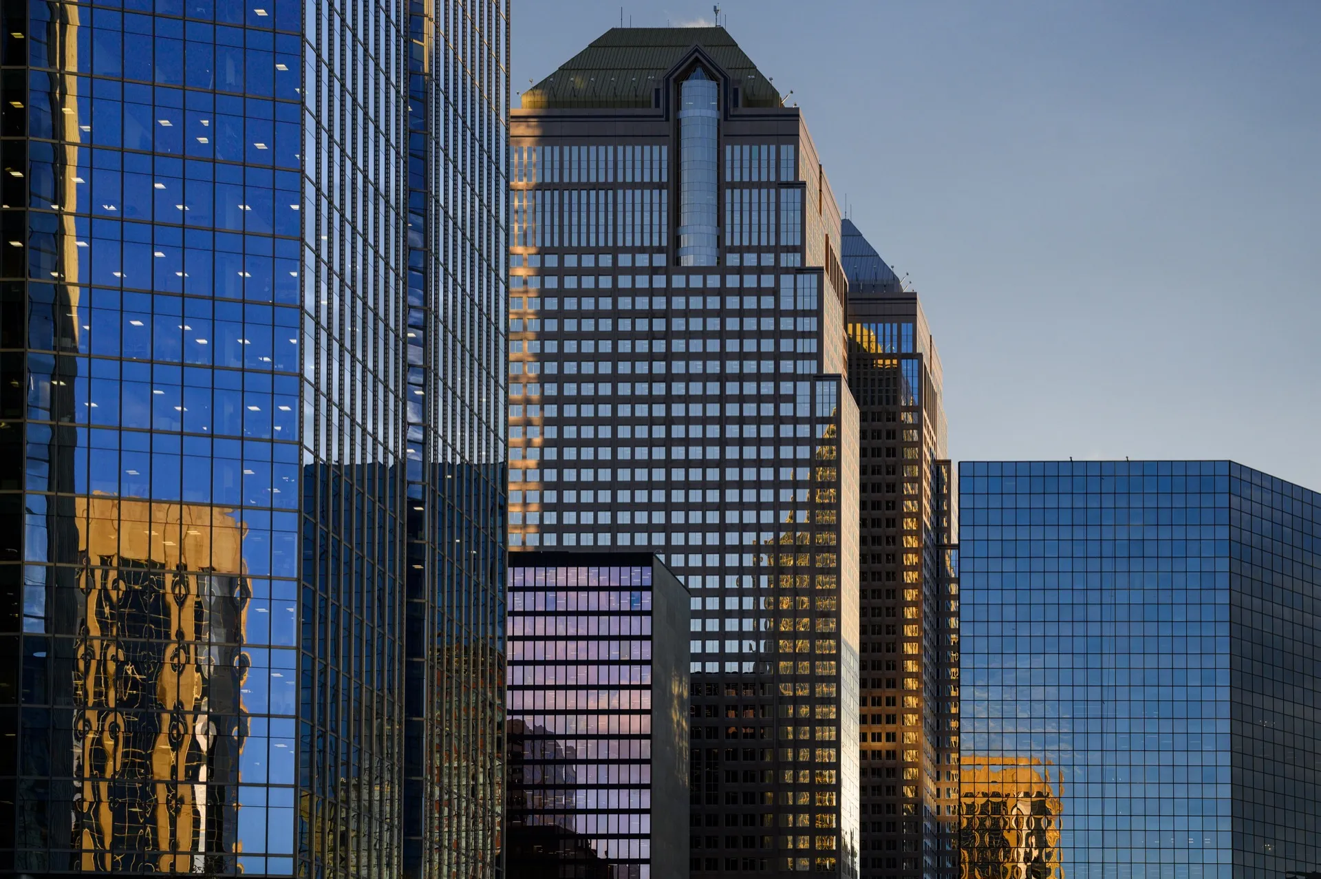 City skylines representing a company operating across many markets