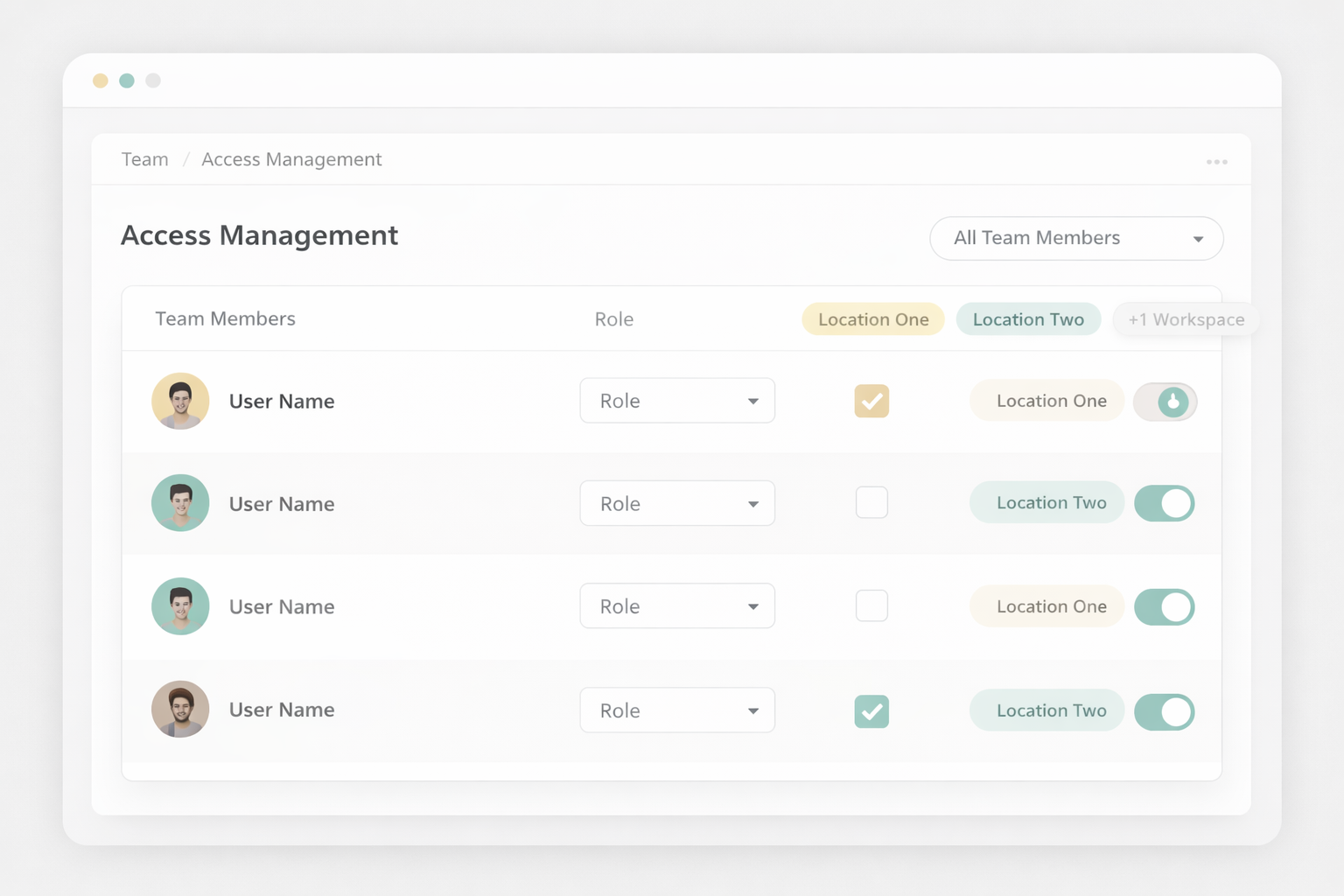 Admin access controls